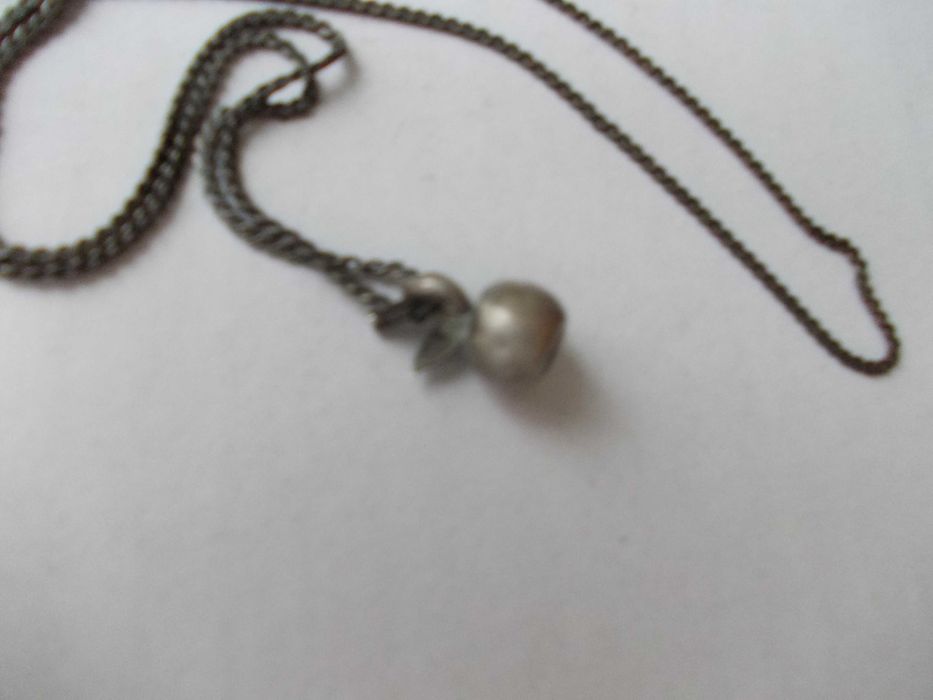 Lant si medalion vechi din argint mar