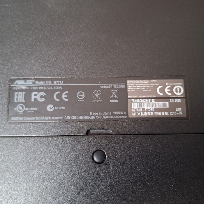 Лаптоп  ASUS  G771JW  ROG  17.3"