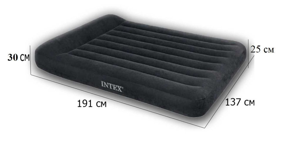 Надувной матрас-191×137×25(30)см Inteх Электронасос Доставка бесплатно