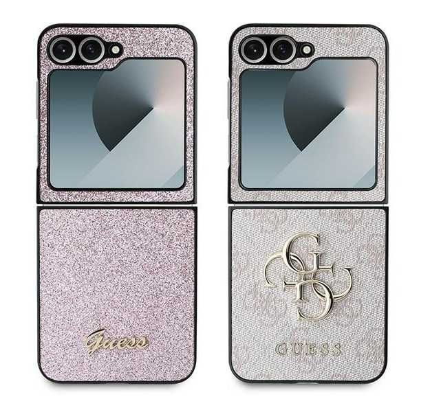 Samsung Galaxy Z Flip6 - Оригинален Кейс GUESS Metal Logo / Glitter