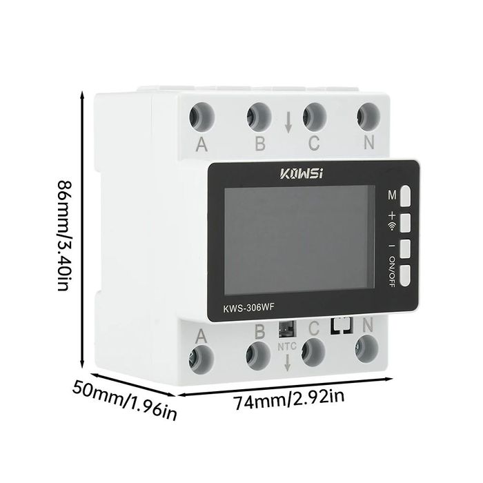 Contor Trifazat Inteligent WiFi KWS-306WF Protectie + Monitorizare