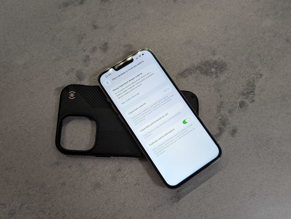 iPhone 13 Pro Max 128gb + Husa + Folie + Cablu Baterie 100% White Display NOU iOs 26.6