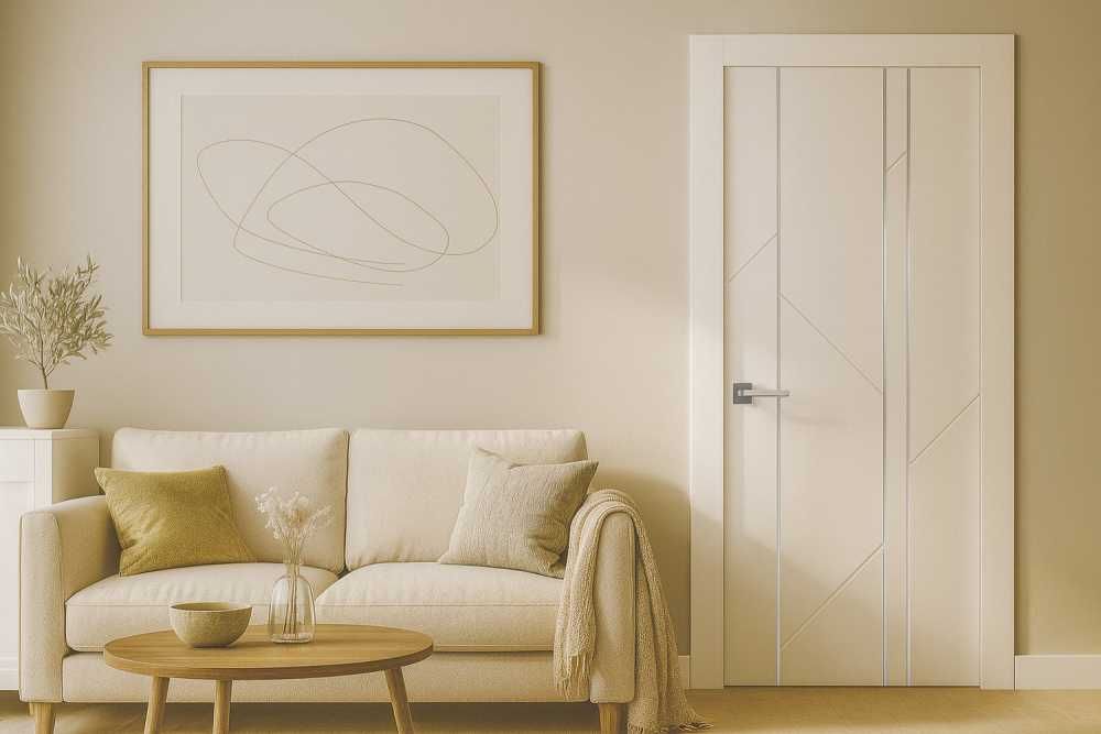 Дв.полотно ПВДГщ "Флекс 1" эмаль белый 2,0-0,6 SmartCore с молд хром