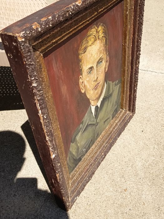 Tablou Foarte Vechi Portret Soldat Din Al Doilea Război Mondial