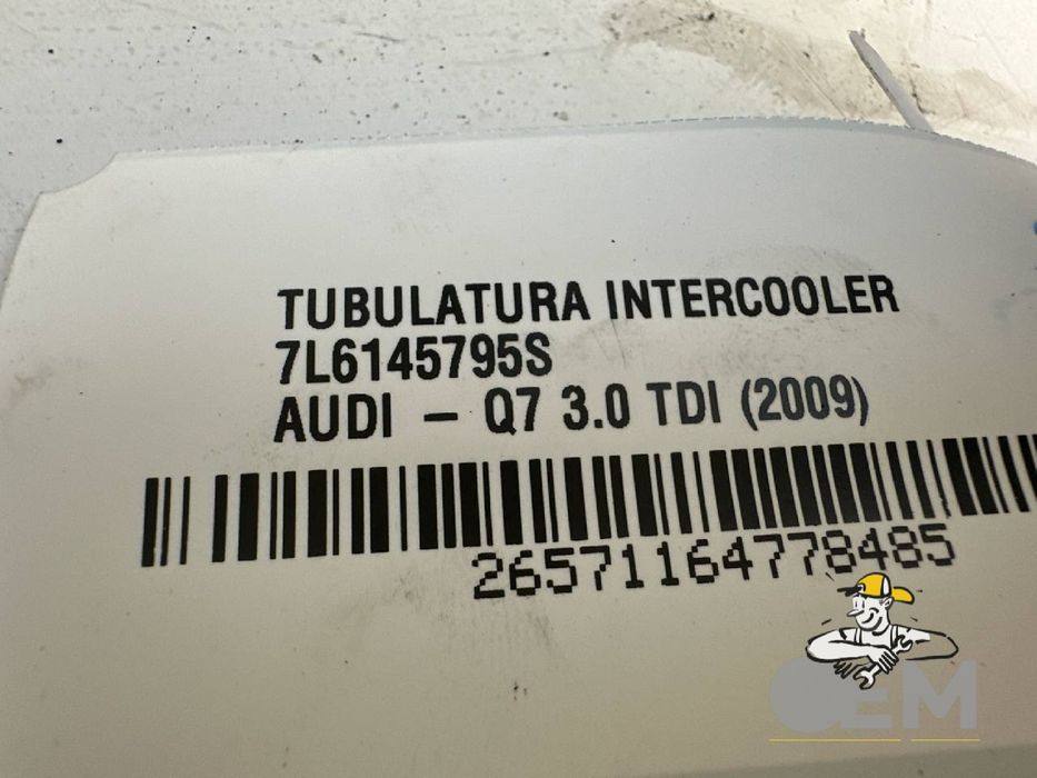 Tubulatura intercooler Audi Q7(4lb) 3.0 Tdi 2012 CASA 7L6145795S