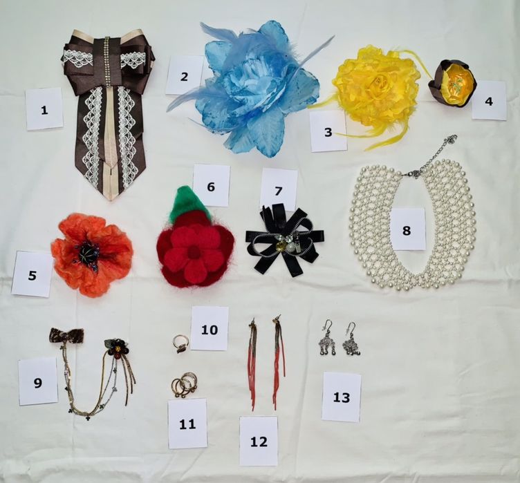 Колье женские. Броши