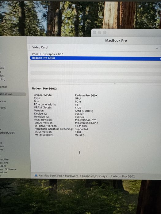 Macbook pro i7 16/512