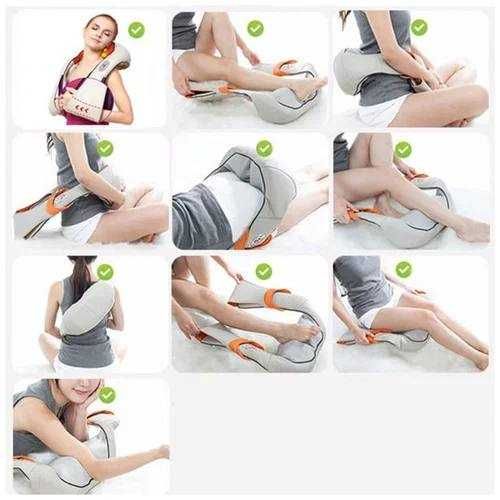 Роликовый массажер NECK для шеи, спины и плеч с инфракрасным прогревом