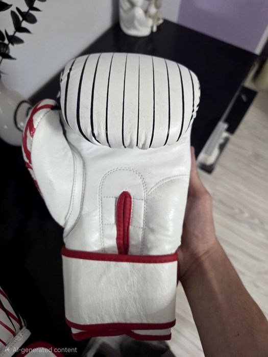 Боксови ръкавици SZ FIGHTERS 12oz Бели с червено
