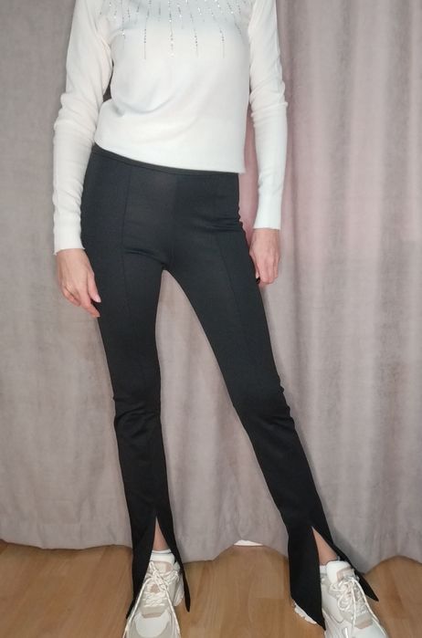 Дамски дънки с камъни, чарлстон,зелени, Baggy fit