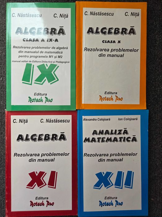 REZOLVAREA PROBLEMELOR din manual clasa IX, X, XI, XII ALGEBRA, ANALIZA Nita Nastasescu Colojoara
