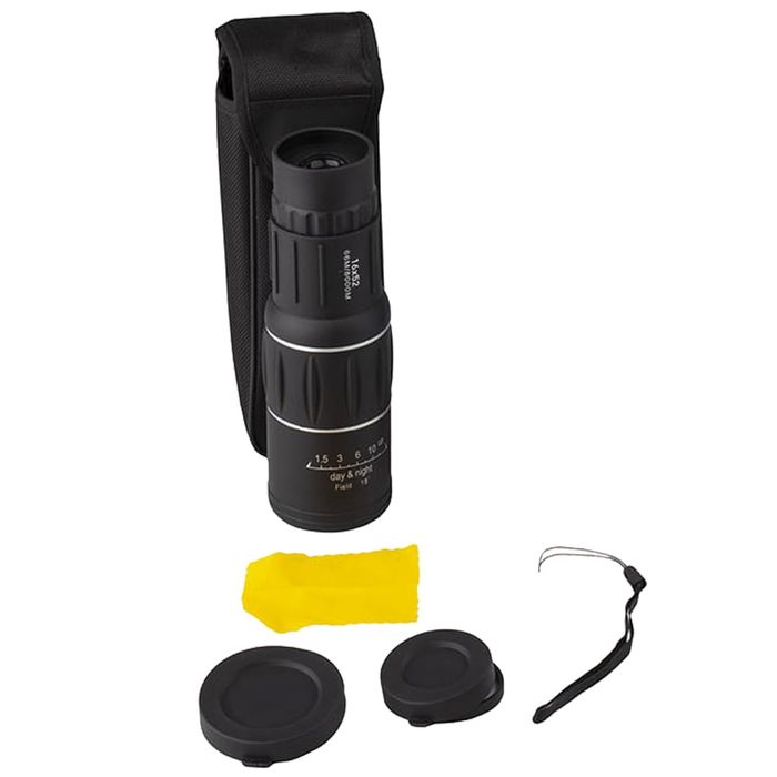 Monocular DEPOX®, Hawk Sight, 16x52, negru, 15 cm, husa inclusa