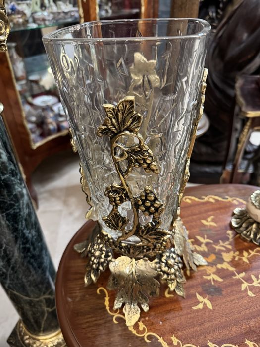 Suport din bronz masiv- vas cristal
