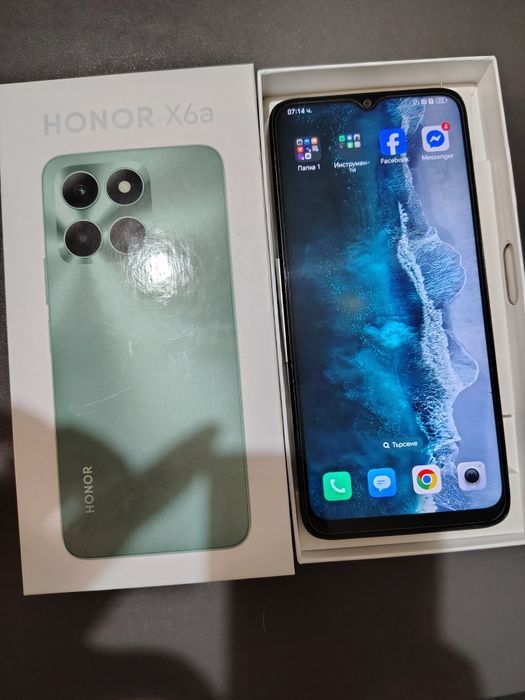 HONOR X6a 4GB RAM / 128GB ROM – с нов кабел и калъф