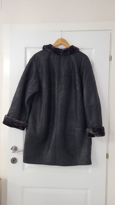 Geaca imblanita  din piele