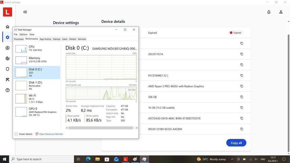 Продавам лаптоп Lenovo ThinkPad T14s Gen 1