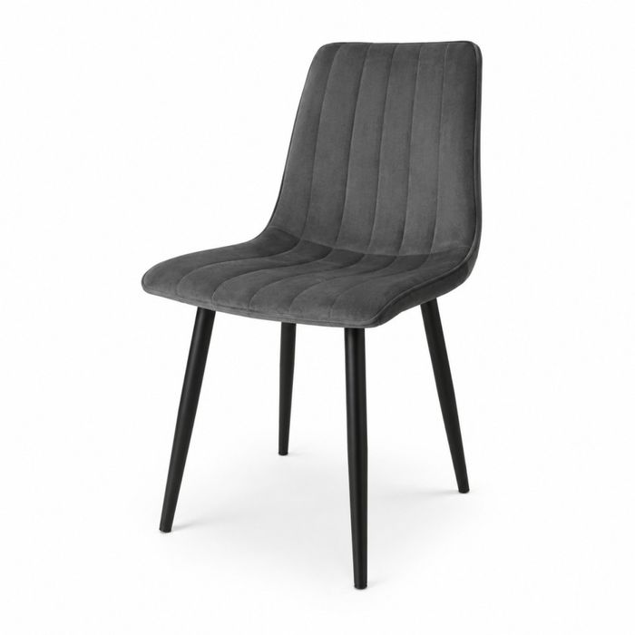 Кадифени трапезни столове с метални крака, до 120 кг