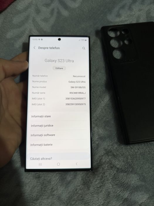 Vand Samsung S23 Ultra 512 GB negru sau schimb