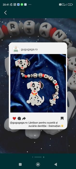 Lantisoare din silicon pentru suzetă personalizate cadou bebelusi