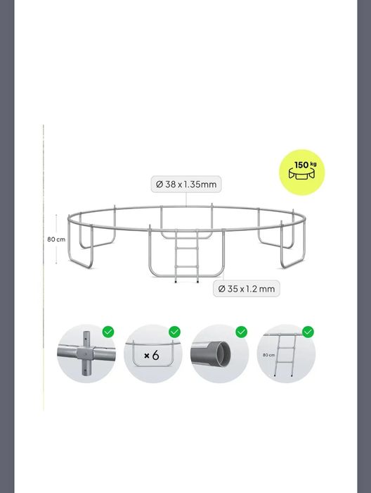 Super pret! Trambulina Zipro Jump Premium, cu plasa, 435 cm, 150 kg