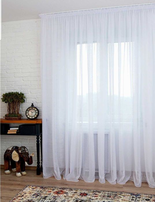 Тюль белоснежный акция