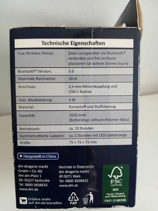 Boxa Buetooth Paradies