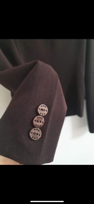 Costum sacou pantaloni noi dama maro si negru