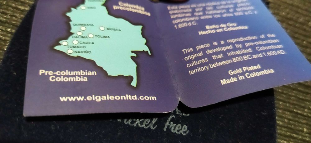 Bratara precolumbiana cultura Muisca, placata cu aur 24k