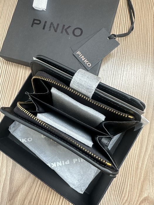 Дамски портфейл на Pinko в черен и розов цвят