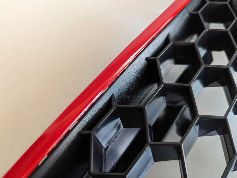 Решетка VW ПОЛО 9н3 ГТИ POLO GTI 9N 9N3 черна червен кант гланц