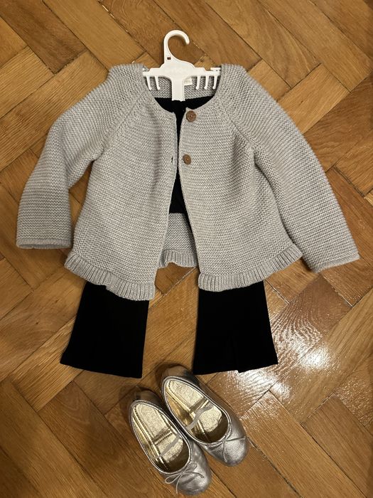 Tinuta fete 12-18 luni ZARA-NEXT cu balerini argintii