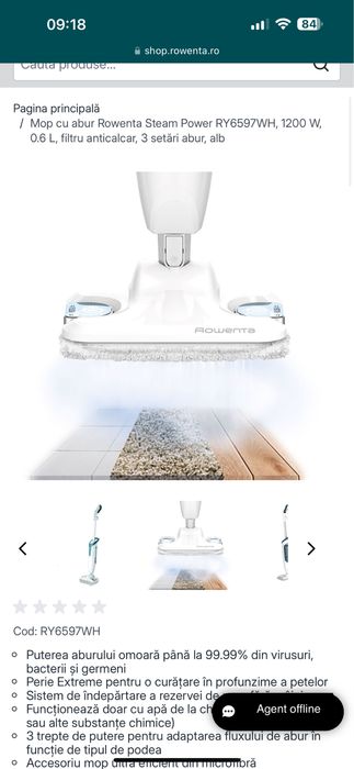 Vand mop cu abur Rowenta