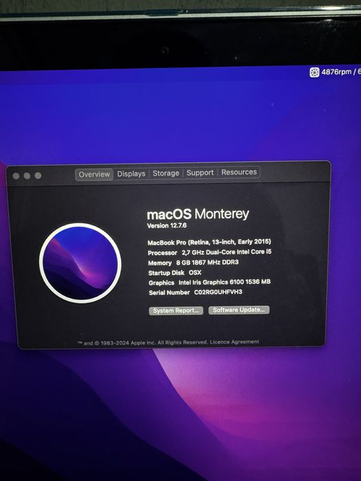 Laptop Apple MacBook Pro i5
