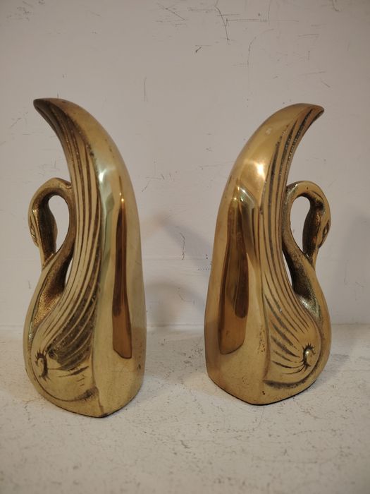 Superb set antic opritoare pentru cărți în stilul Art-Deco din bronz,piese deosebite,h 20 cm