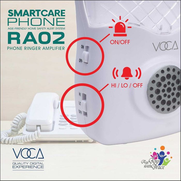 VOCA Усилвател на звънене за стационарни телефони, монтаж на стена