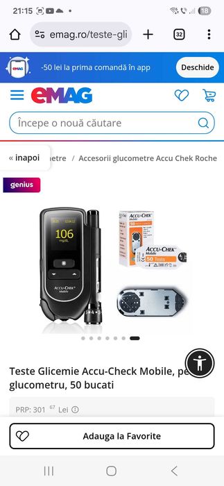 Glucometru Accu Check Mobile U2