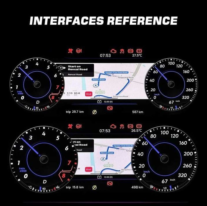 Ceas electronic digital bord Volkswagen Golf 7 (2013-2020) 12.3 inch