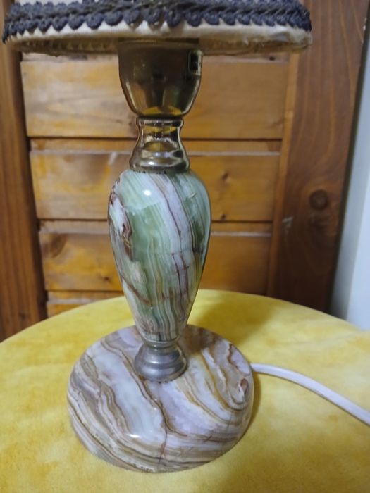 Lampa Art Deco 3 piese frumoase Skultuna 1607, onix, alama