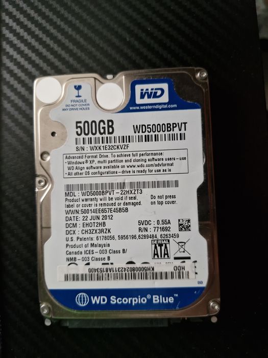 HDD Western Digital Scorpio Blue – 500GB
