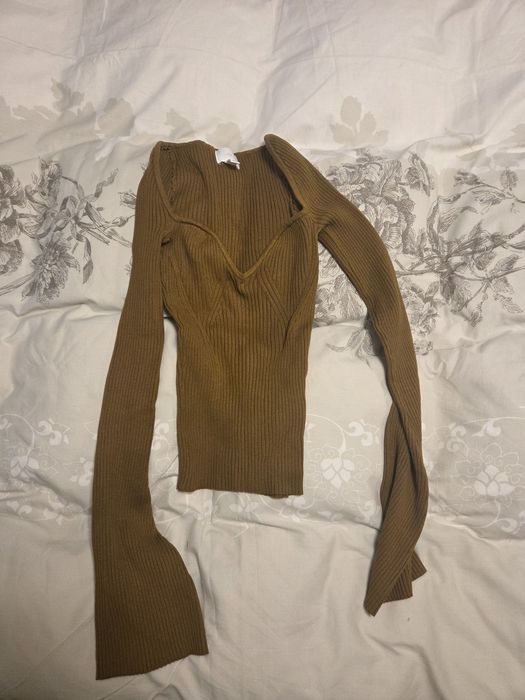 Bluza decolteu crem H&M