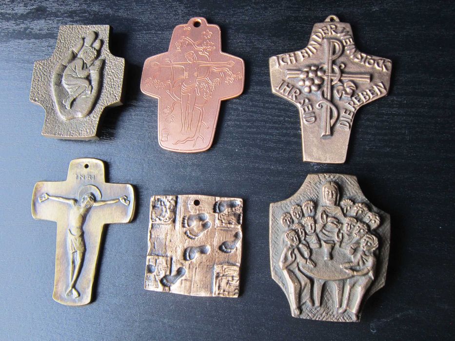 cadou rar Cina cea de taina Isus+12 apostoli Weinert bronz Germania