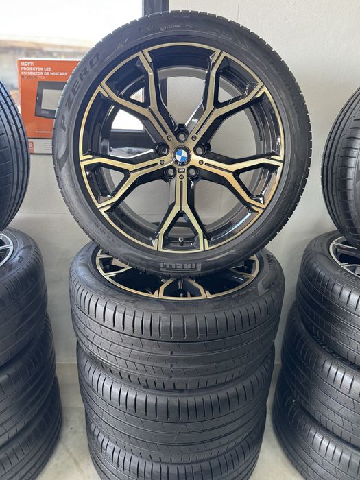 Jante Bmw X5 X6 R21 G05 G06 M741 Originale Gold Pirelli de vara 2024