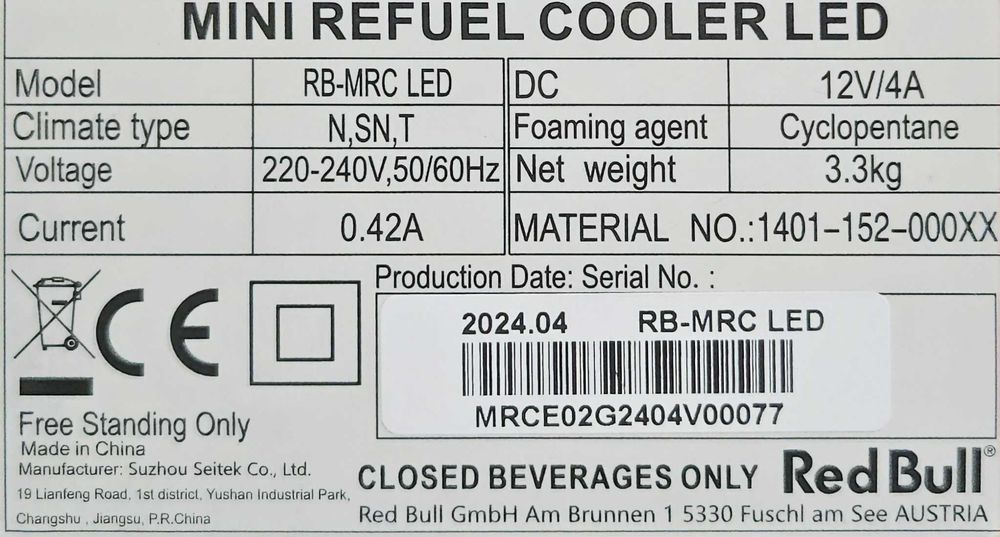 Frigider Redbull MiniFridge