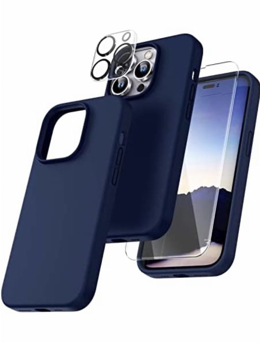 Iphone 14/15/16/PRO/MAX/PLUS Husa Ingen Case Alcantara + Folie Sticla