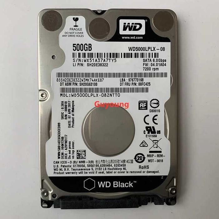 HDD 500GB WD BLACK 7200rpm
