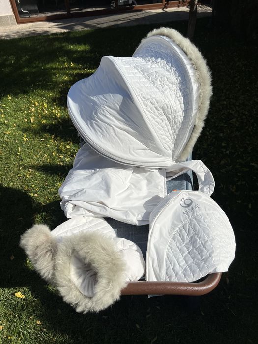 Stokke Trailz Nordic Blue Limited Ed + зимен, летен сет и агнешка кожа