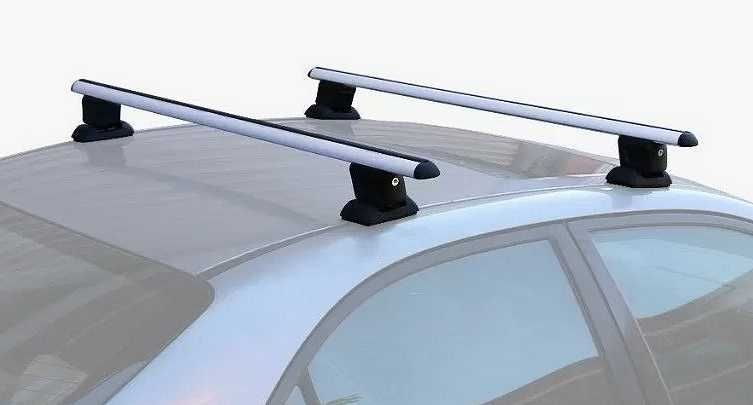 Напречни греди за багажник за фабрични резби на покрива, 120см, с ключ