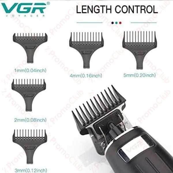 !!!БЕЗПЛАТНА ДОСТАВКА!!! Машинка за подстригване VGR 5 приставки,Черен