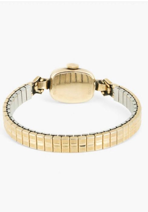 ceas de colectie rar Hamilton evaluat de Artmark la 1200 euro,  din anul 1950 placat cu aur si ornat cu diamante