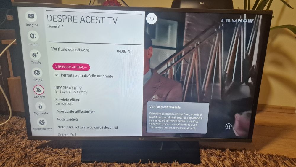 Lg smart Tv web os,diagonala 101cm